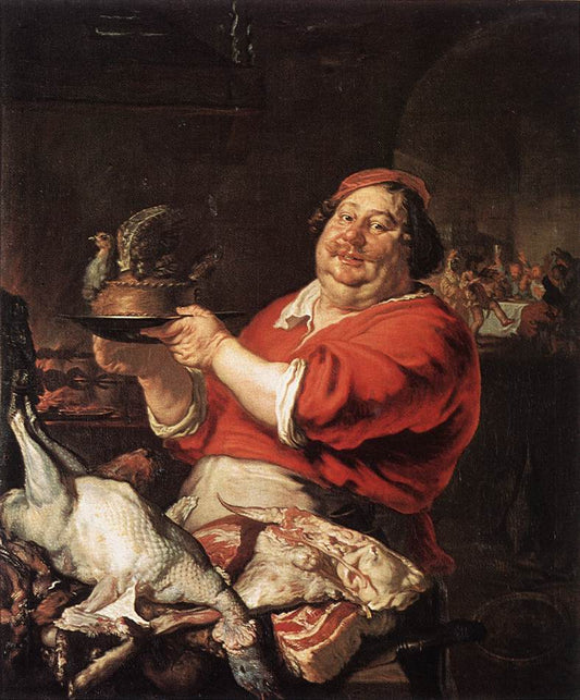 February, vintage artwork by Joachim von Sandrart, 12x8" (A4) Poster