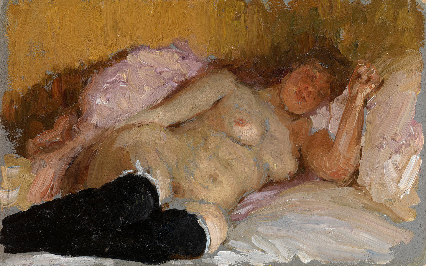 The Artist's Wife Natalia Nordman Sleeping, vintage artwork by Ilia Efimovich Repin, 12x8" (A4) Poster