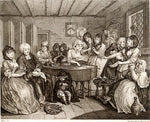 A Harlot's Progress: 6. Her Funeral, vintage artwork by William Hogarth, 12x8" (A4) Poster