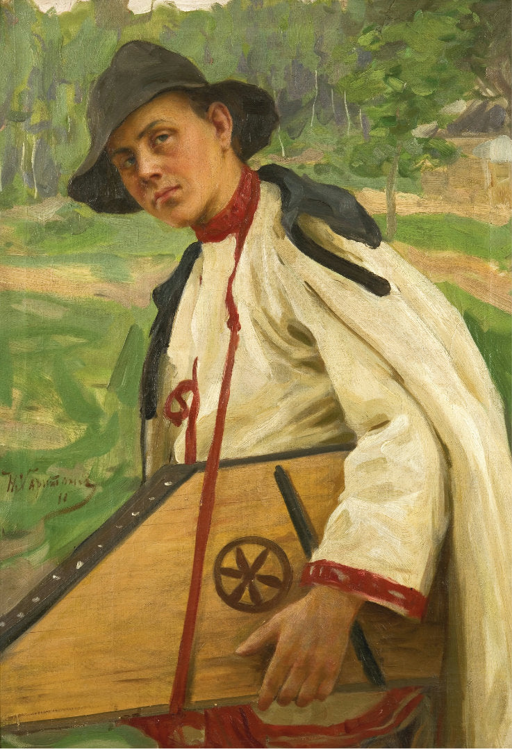 The Young Musician by Nikolai Kharitonov,16x12(A3) Poster