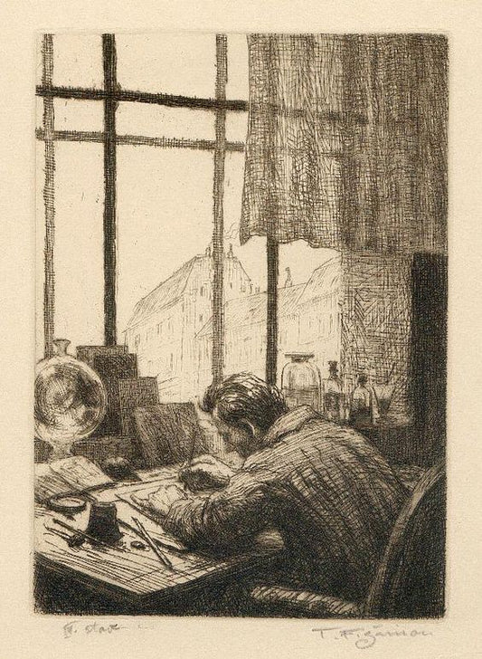 The Etcher, vintage artwork by Tavik Frantisek Simon, 12x8" (A4) Poster