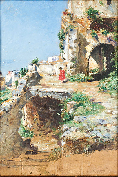 Scene in Venice, vintage artwork by Wilhelm von Gegerfelt, 12x8" (A4) Poster