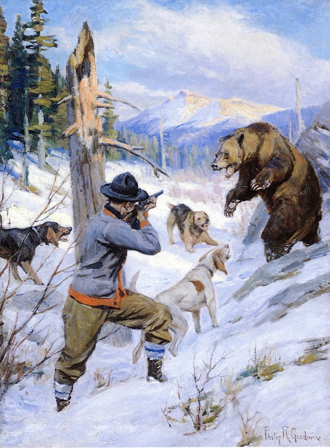 The Strenuous Fight, vintage artwork by Philip R. Goodwin, 12x8" (A4) Poster