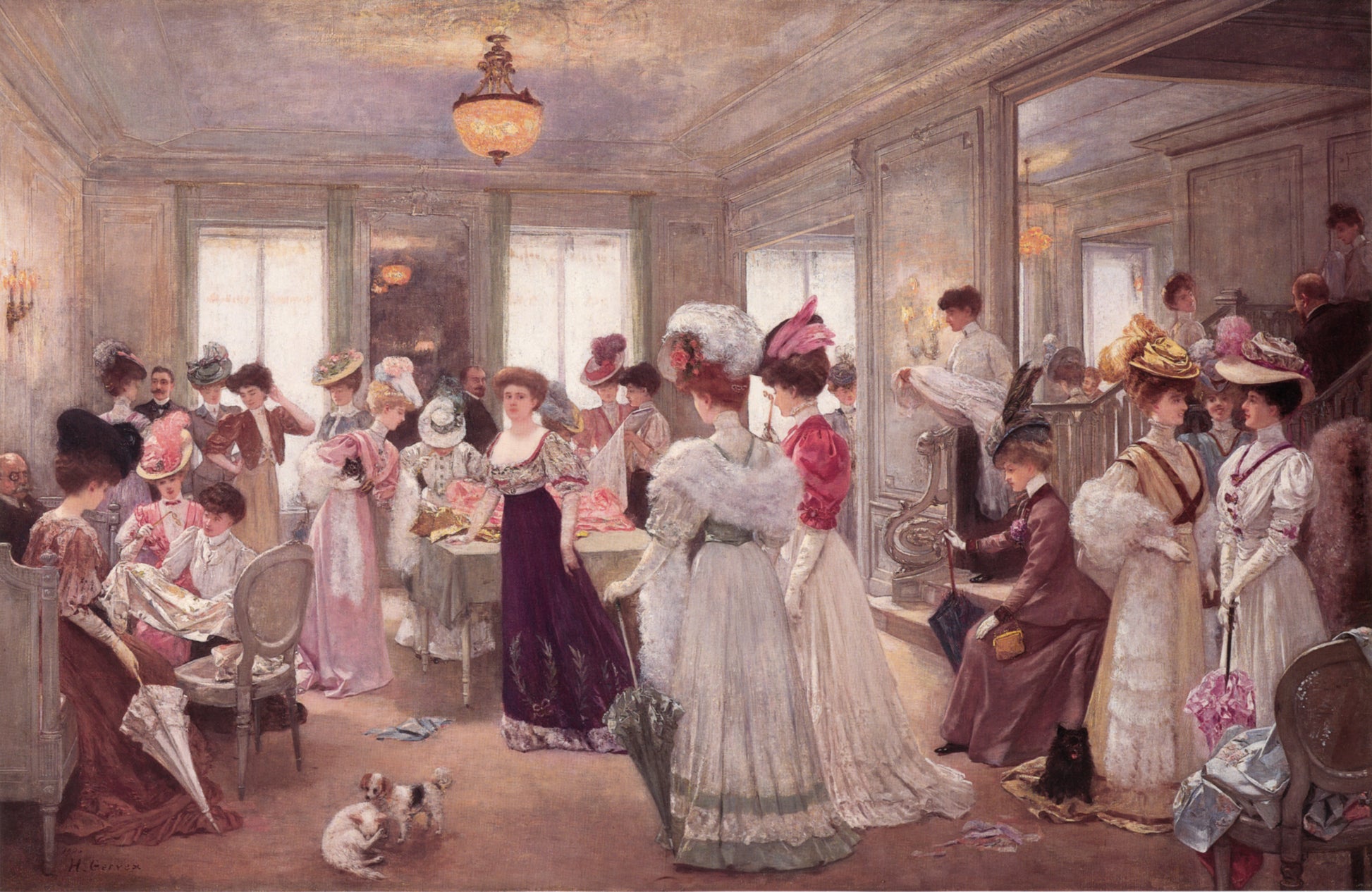 Cinq heures chez Paquin by Henri Gervex,A3(16x12")Poster