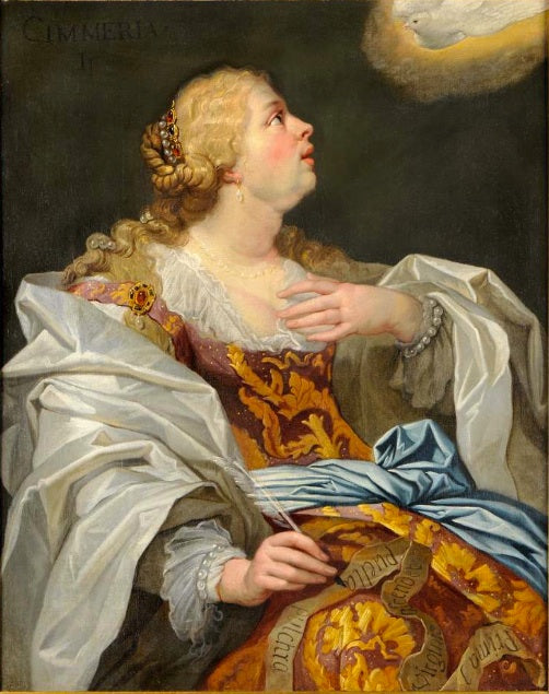 Siby lla Cimmeria, vintage artwork by Jan van den Hoecke, 12x8" (A4) Poster