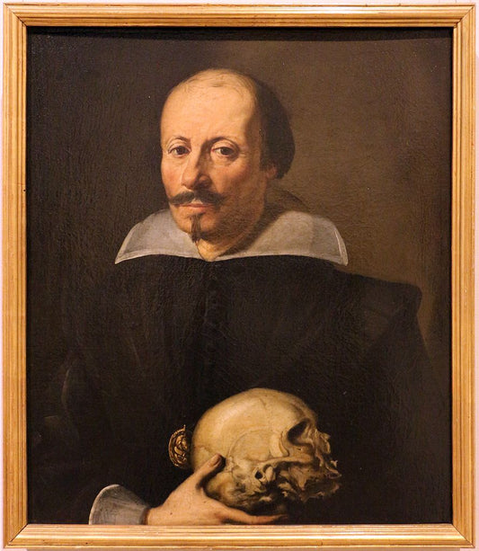 Portrait of Surgeon Enea Fioravanti, vintage artwork by Daniele Crespi, 12x8" (A4) Poster