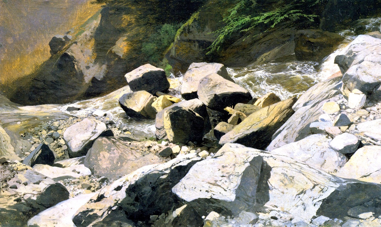 The River Lutschine near Lauterbrunnen, vintage artwork by Alexandre Calame, A3 (16x12") Poster Print