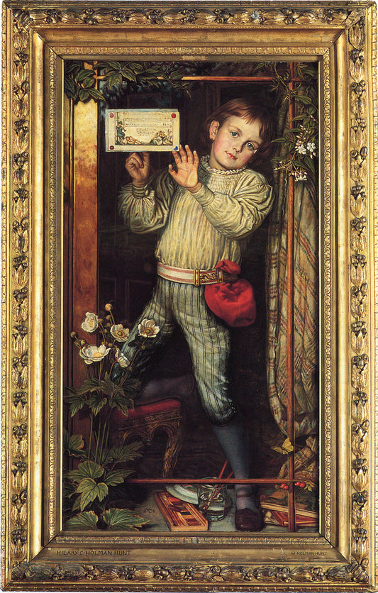 Master Hilary - The Tracer, vintage artwork by William Holman Hunt, 12x8" (A4) Poster