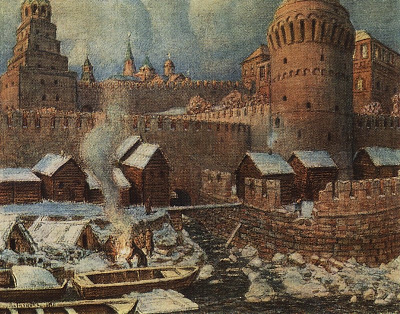 f the Neglinnaya River in Old Moscow by Apollinari Vasnetsov,A3(16x12")Poster