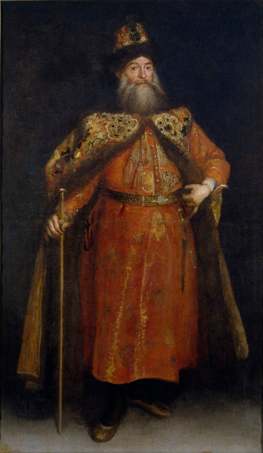 Peter Ivanovich Potemkin, the Russian Ambassador to Spain, vintage artwork by Juan Carreño de Miranda, 12x8" (A4) Poster