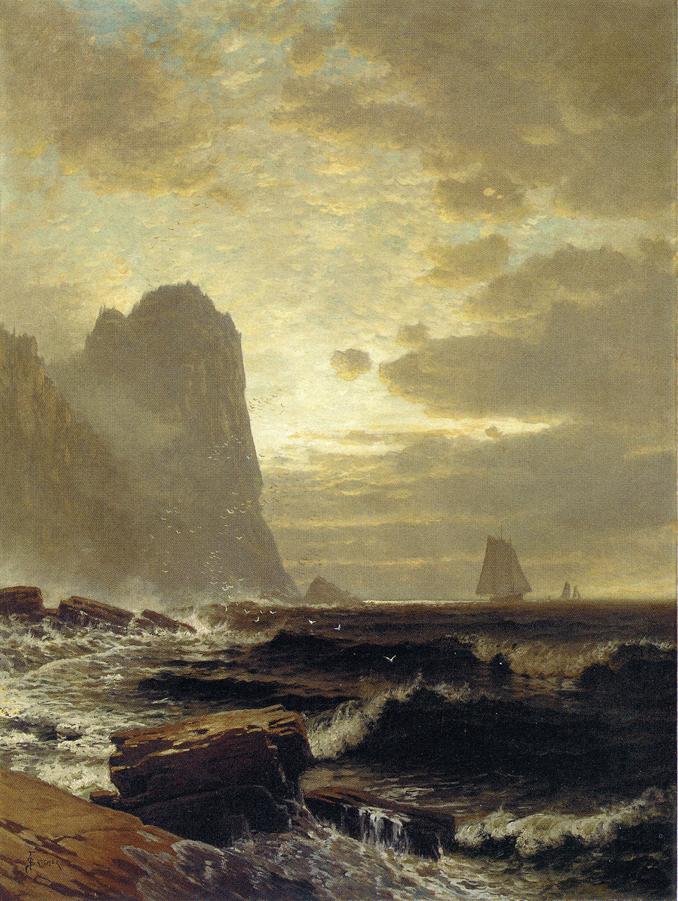 At the South Head, Grand Manan, vintage artwork by Alfred Thompson Bricher, 12x8" (A4) Poster