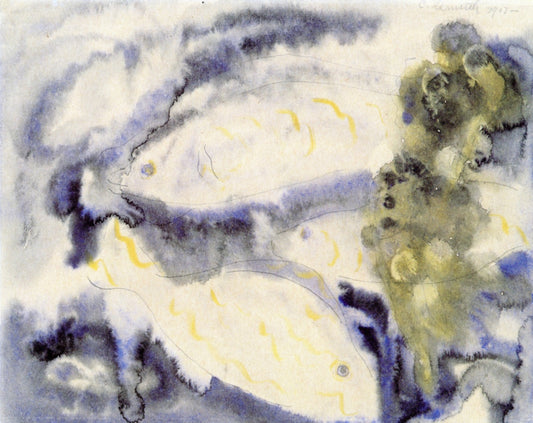 Fish Series No. 1, vintage artwork by Charles Demuth, 12x8" (A4) Poster