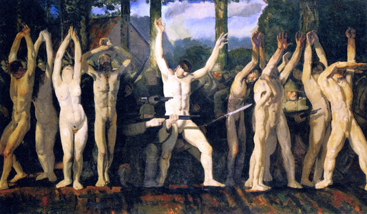 The Barricade, vintage artwork by George Wesley Bellows, 12x8" (A4) Poster