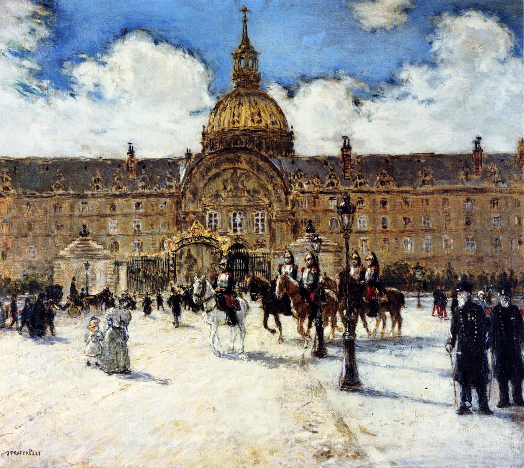 Les Invalides: Napoleon's Tomb, vintage artwork by Jean-François Raffaëlli, 12x8" (A4) Poster