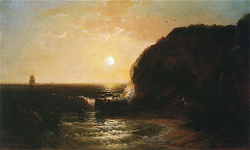 Coast of the Pacific, vintage artwork by Lemuel M. Wiles, 12x8" (A4) Poster