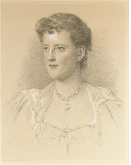 Portrait of Mary Henrietta Power, neè Mangles, vintage artwork by Eden Upton Eddis, A3 (16x12") Poster Print