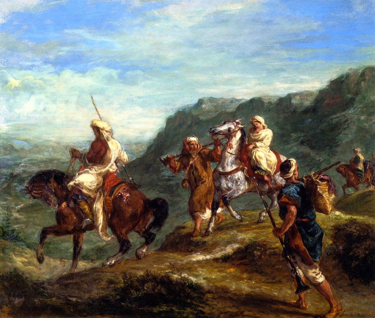 Arabs Traveling, vintage artwork by Eugène Delacroix, A3 (16x12") Poster Print