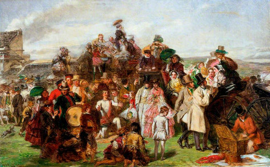 The Derby  Day (sketch), vintage artwork by William Powell Frith, A3 (16x12") Poster Print