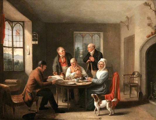Estate Staff in a Servants' Hall, vintage artwork by Nicholas Condy, A3 (16x12") Poster Print