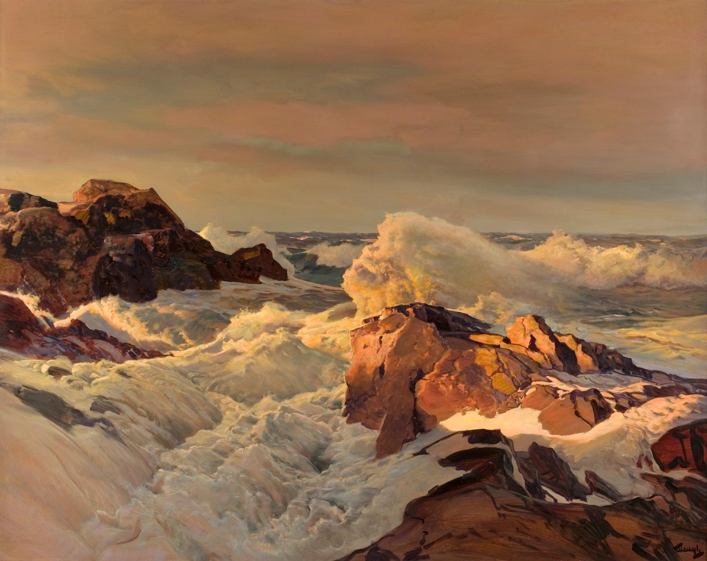 Sunset Rocks by Frederick Judd Waugh,A3(16x12")Poster