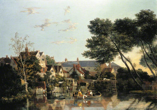 Norwich River:  Afternoon, vintage artwork by John Crome, 12x8" (A4) Poster