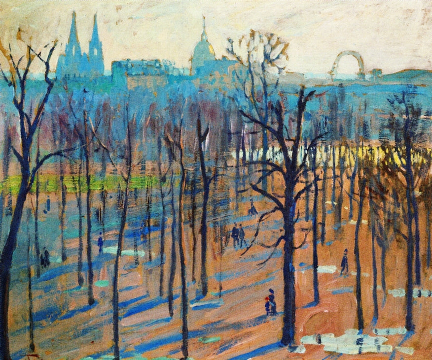 The Tuilleries Gardens, vintage artwork by William Samuel Horton, 12x8" (A4) Poster