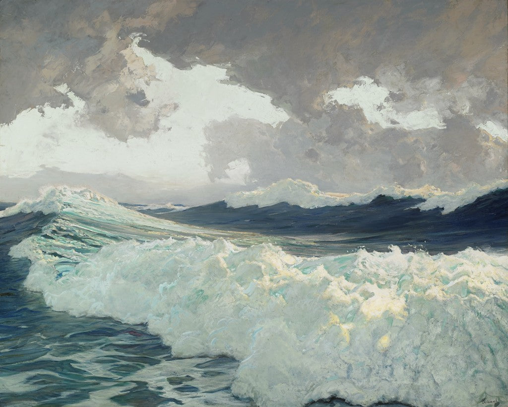 The Ocean, vintage artwork by Frederick Judd Waugh, 12x8" (A4) Poster