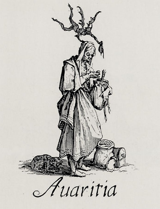 Seven Deadly Sins Avaritia, vintage artwork by Jacques Callot, 12x8" (A4) Poster