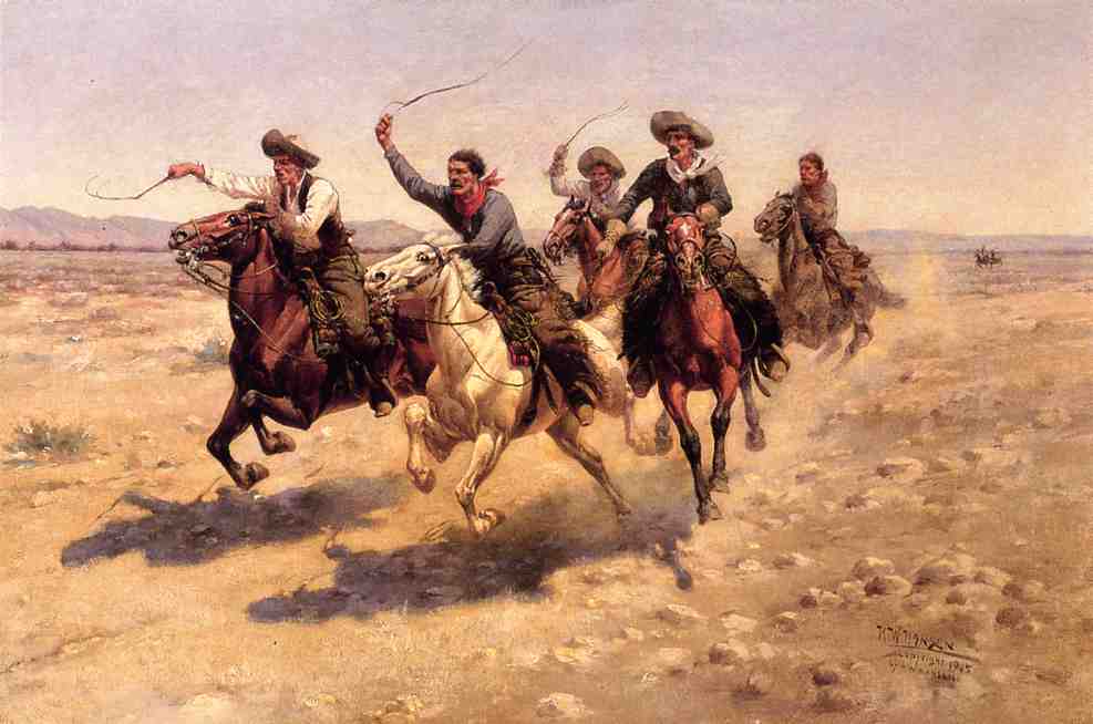 Cowboy Race by Herman W. Hansen,A3(16x12")Poster