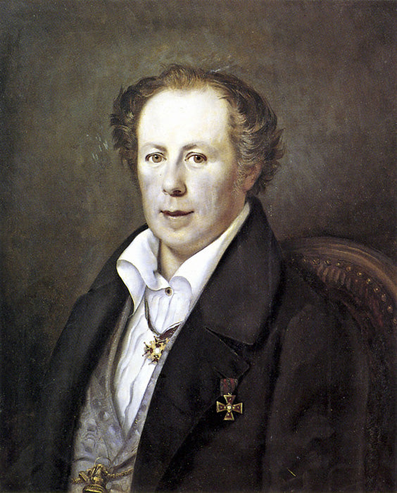 Friedrich Wilhelm August Argelander, vintage artwork by Carl Peter Mazer, A3 (16x12") Poster Print