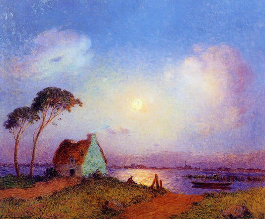 Grande Briere Landscape, vintage artwork by Ferdinand du Puigaudeau, 12x8" (A4) Poster