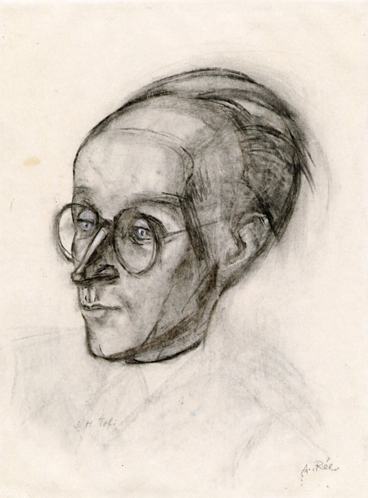 Portrait of J. H. Tobi, vintage artwork by Anita Ree, 12x8" (A4) Poster