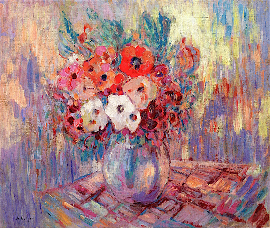 Anemones in a Vase by Henri Lebasque,A3(16x12")Poster