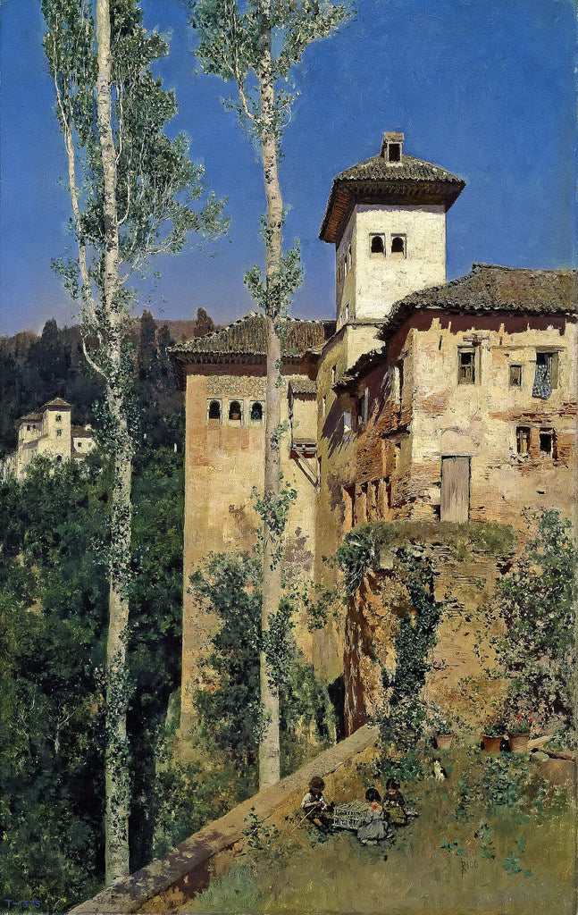 The Ladies’ Tower at the Alhambra, vintage artwork by Martin Rico y Ortega, 12x8" (A4) Poster