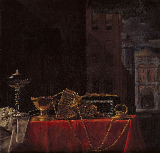 The Gifts of the Three Magi, vintage artwork by Johannes van der Baren, 12x8" (A4) Poster