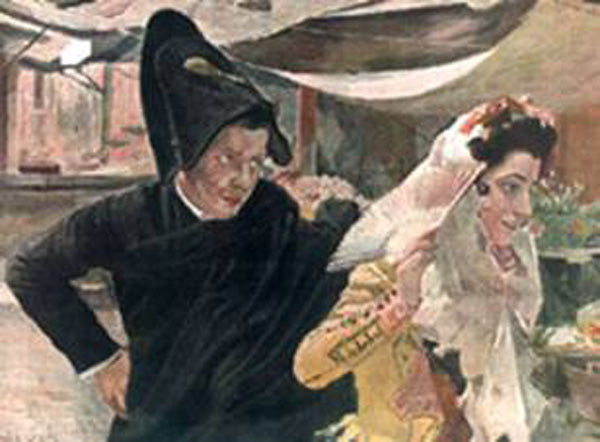 El piropo, vintage artwork by Emilio Sala  Frances, 12x8" (A4) Poster