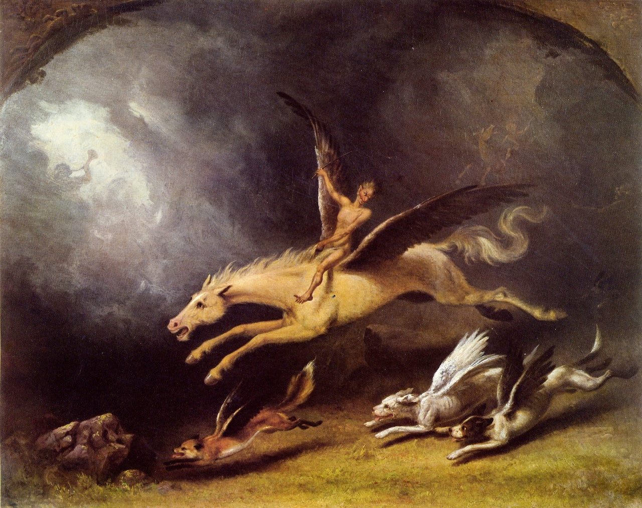 The Fox Hunter's Dream, vintage artwork by William Holbrook Beard, 12x8" (A4) Poster