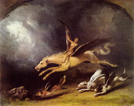 The Fox Hunter's Dream, vintage artwork by William Holbrook Beard, 12x8" (A4) Poster