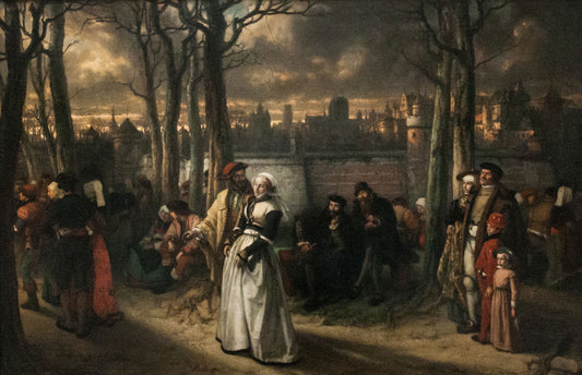 Walk outside the Walls, vintage artwork by Jan August Hendrik Leys, A3 (16x12") Poster Print