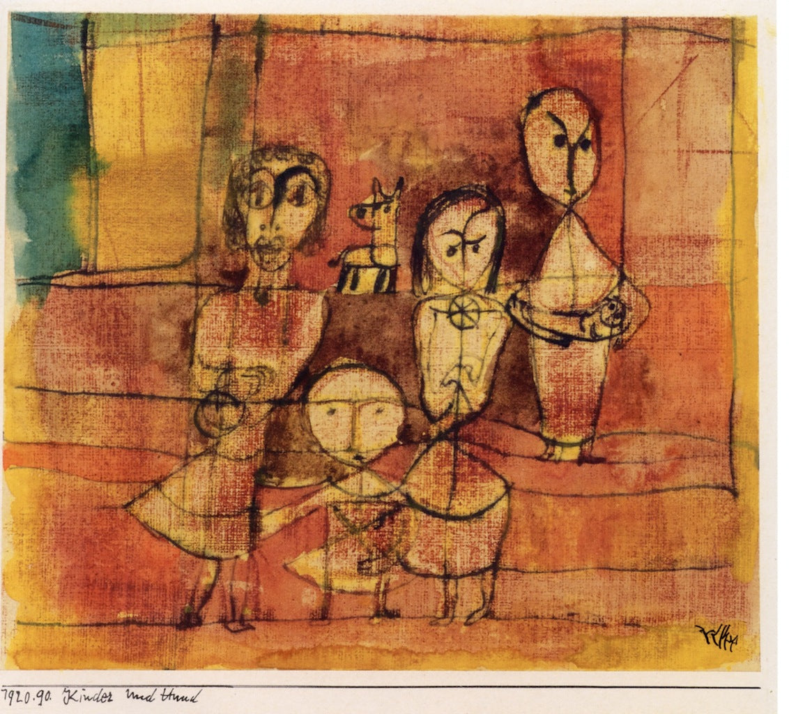 Children and Dog by Paul Klee,16x12(A3) Poster