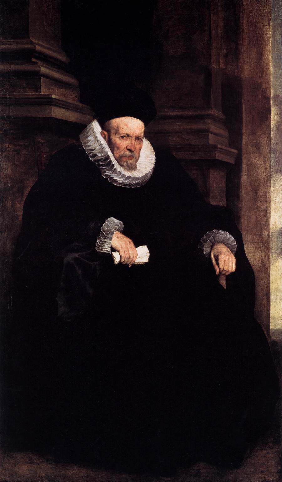 An Aristocratic Genoese, vintage artwork by Anthony van Dyck, 12x8" (A4) Poster