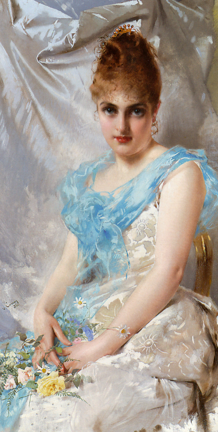 A Spring Beauty by Vittorio Matteo Corcos,A3(16x12