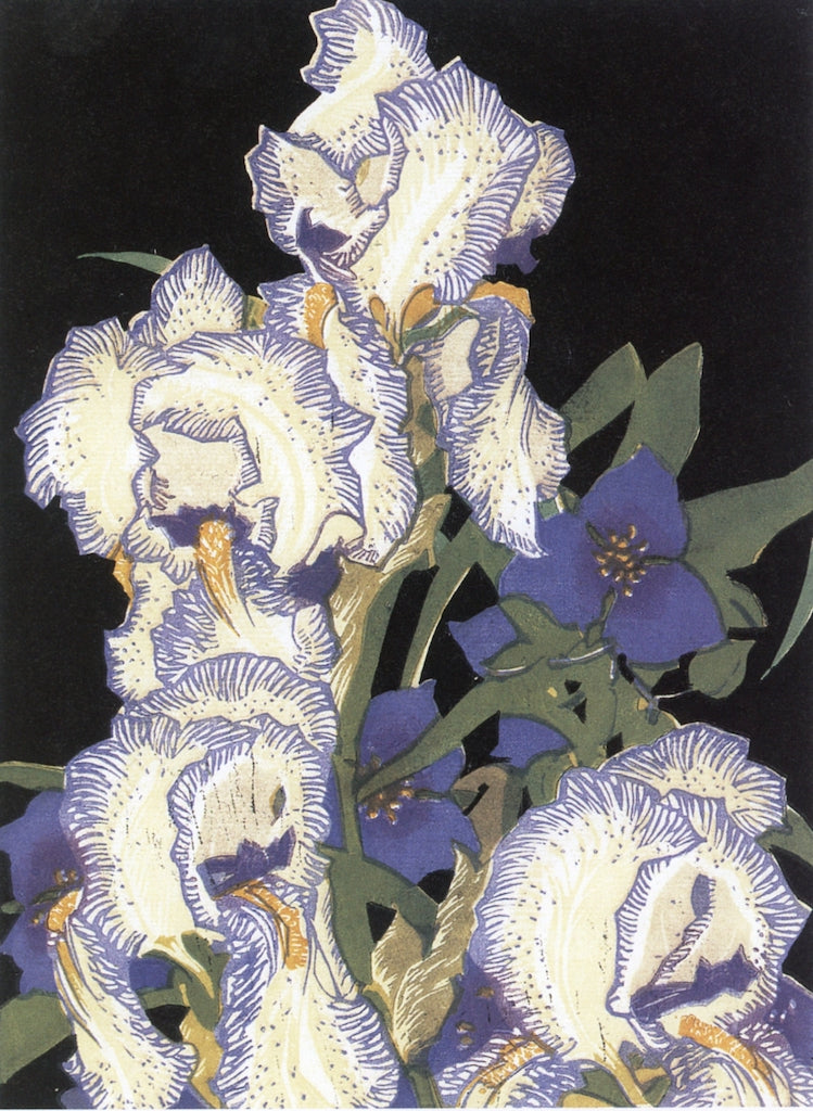 Pencilled Irises, vintage artwork by Franklin Carmichael, 12x8" (A4) Poster