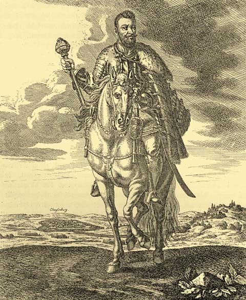 Portrait of Michael I Apafi, vintage artwork by Joachim von Sandrart, 12x8" (A4) Poster