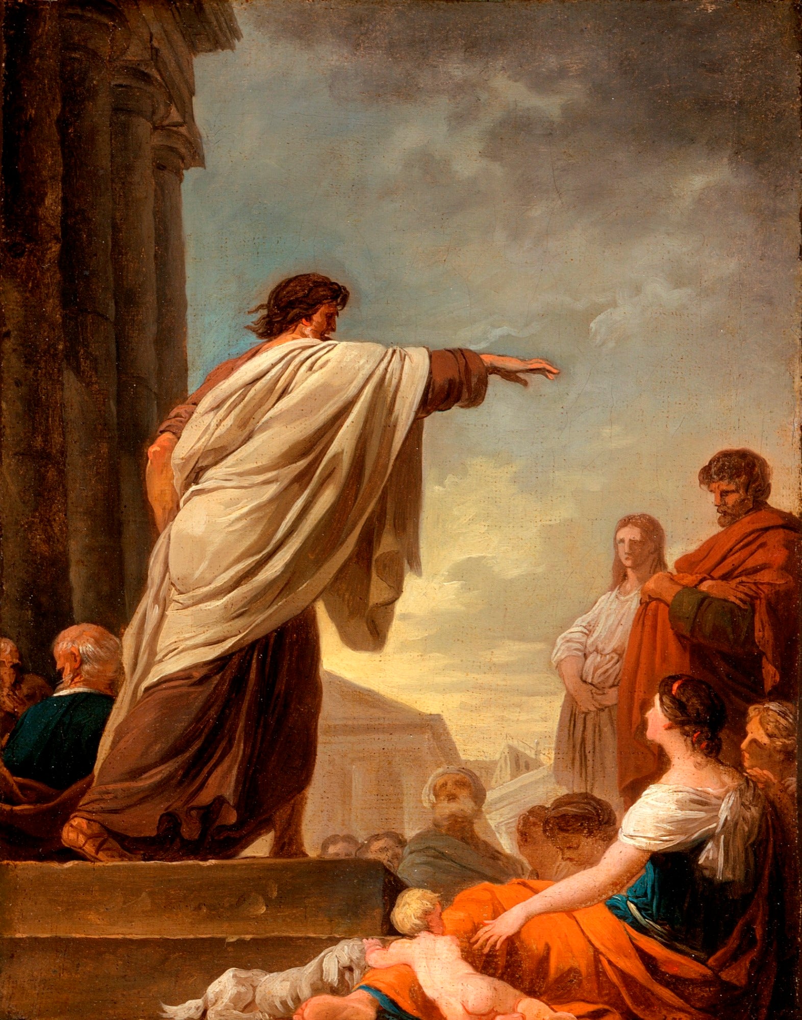 The Predication of Saint Paul, vintage artwork by Joseph-Benoit Suvee, 12x8" (A4) Poster