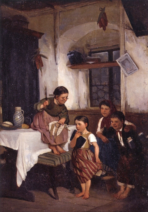 The Elders, vintage artwork by Benjamin Vautier, 12x8" (A4) Poster