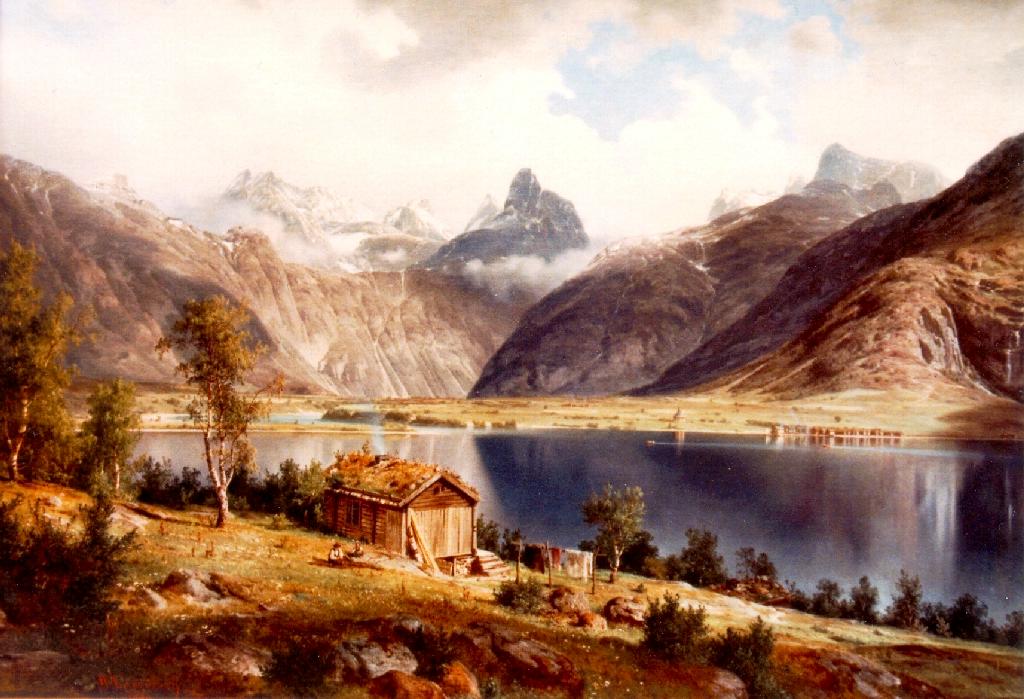 Romsdalshorn, vintage artwork by Johan Fredrik Eckersberg, A3 (16x12") Poster Print