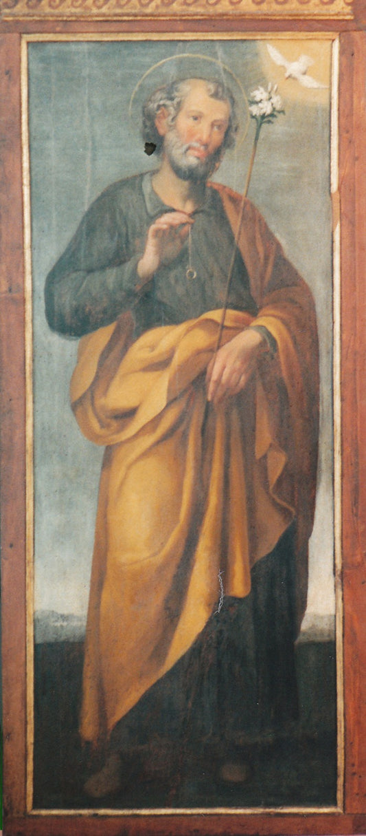 St. Joseph, vintage artwork by Andrea Camassei, 12x8" (A4) Poster