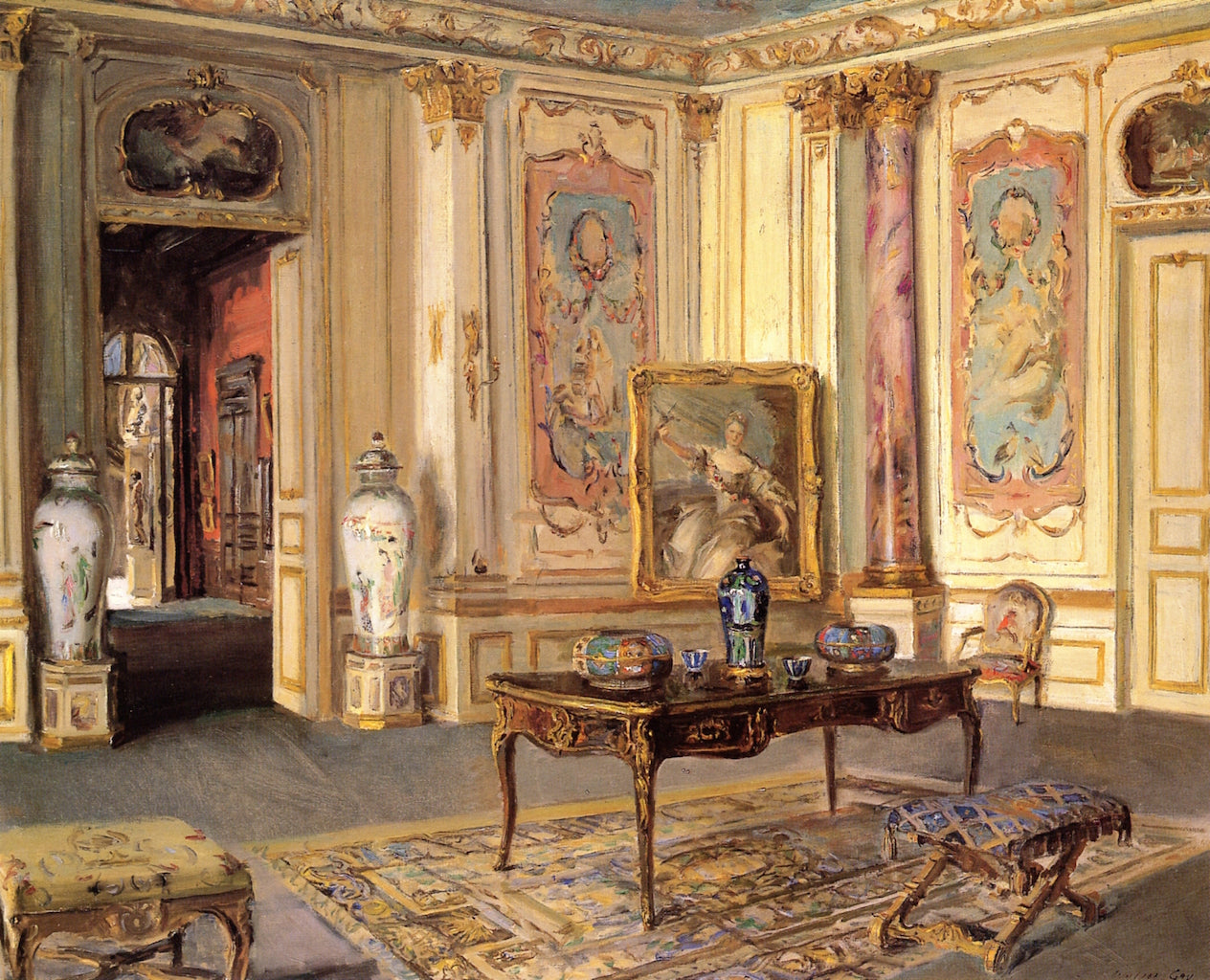 Le Grand Salon, Musee Jacquemart-Andre by Walter Gay,A3(16x12")Poster