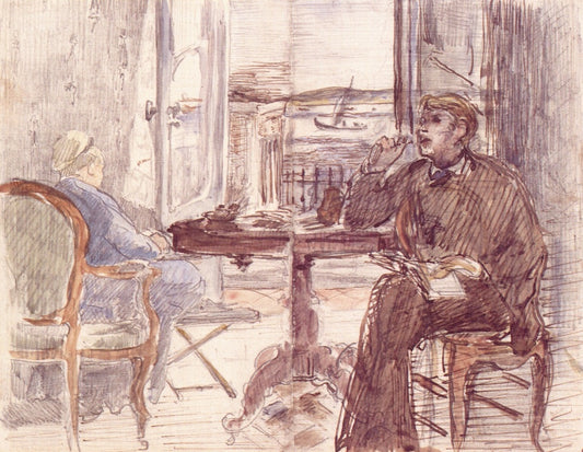 Interior at Arcachon (study), vintage artwork by Édouard Manet, 12x8" (A4) Poster